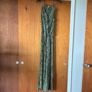 Khush, Green, Leopard Print, Front Tie Dress - Size XL